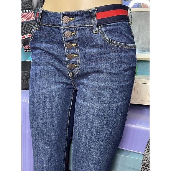 Cabi Jean Simone Button Fly Skinny Pants Women's Size 4 / 30 x 32 Med Rise 9.5in - Picture 1 of 6